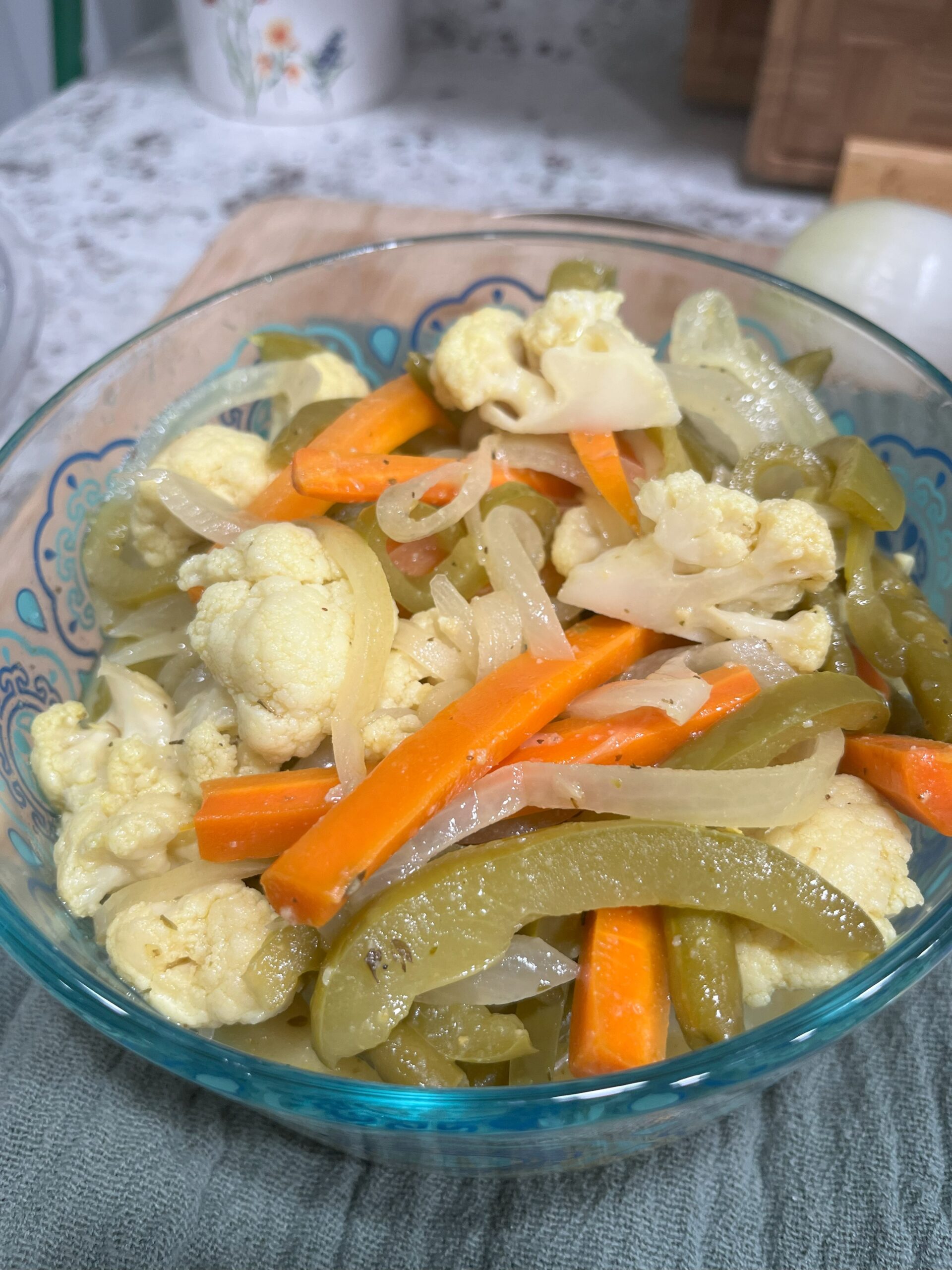 Healthy pickled vegetables (Escabeche Salvadoreno)