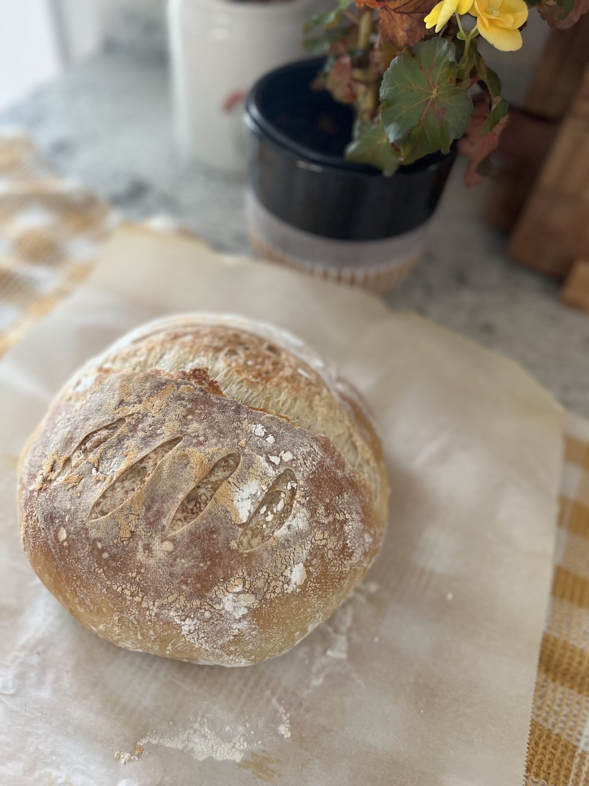 Simple Sourdough bread step by step with times